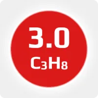 Пропан (C3H8) 3.0 (99,9%) в баллоне 50л (20кг) соединение W21,8х1/14'' LH (DIN1) (комплект)